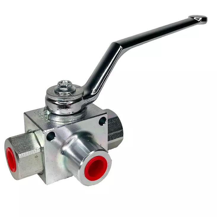 3-VÄGS KULVENTIL L-BORRNING 1/4" BSP 500BAR - Ventiler - VNKVH3F0604 - 1