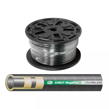 175 M GATES 2SC EN857 HYDRAULSLANG 1/4" 6X13,7 420 BAR, HEL RULLE - Hydraulikpaket - M2T04-RL175PAK - 1